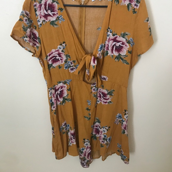 Yellow Floral Romper - Picture 1 of 4